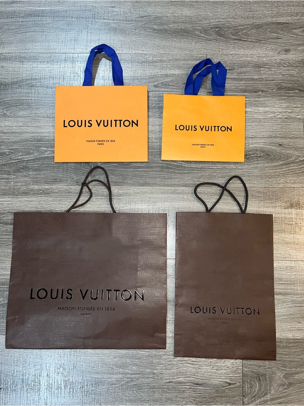 Louis Vuitton shopping gift paper tote bags bundle
